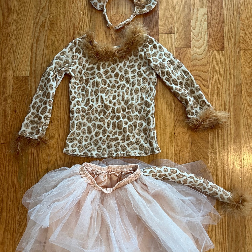 Pottery Barn Kids Giraffe Costume with Tutu size 4-6